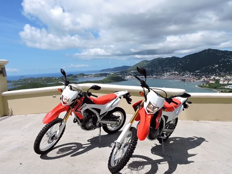 rent a motorbike at Havensight in St Thomas US Virgin Islands